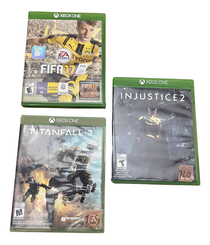 3 Videojuegos Xbox One (fifa 17, Titanfall 2, Injustice 2)