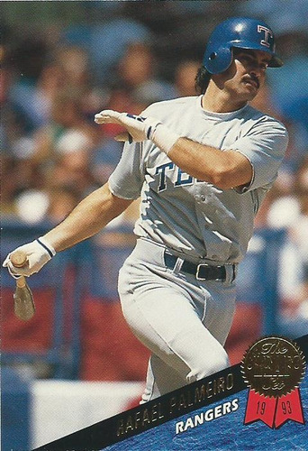 Barajita Rafael Palmeiro Leaf 1993 #49 Rangers