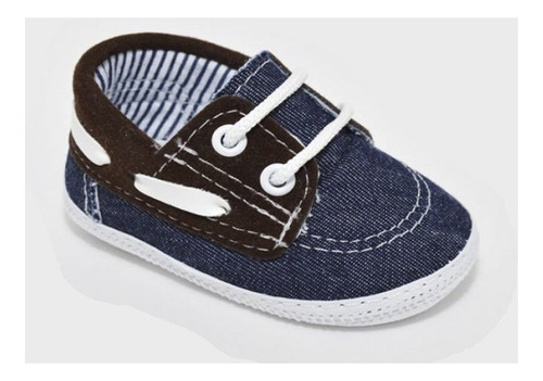 Zapato Náutico Acordonado Jean No Caminante Bebe Nene A.779