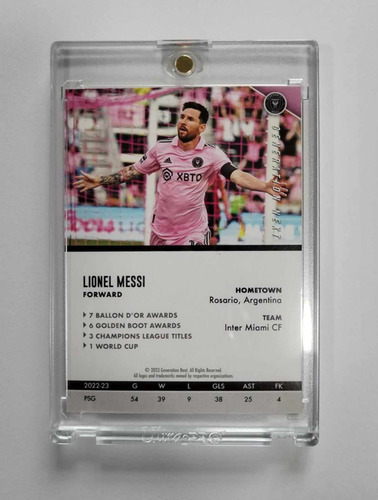 2023 Tarjeta Lionel Messi Inter De Miami Cf Generation Next