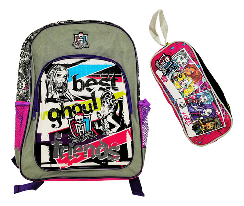 Monster High Kit 1 Mochila Y 1 Lapicera Atm Escolar