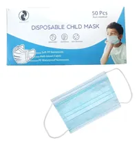 Comprar Cubrebocas Tricapa De Niños Tapabocas Termosellado Infantil Azul