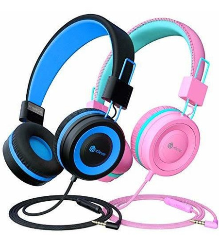 Iclever Auriculares Para Niños Paquete De 2 - Auriculares Co