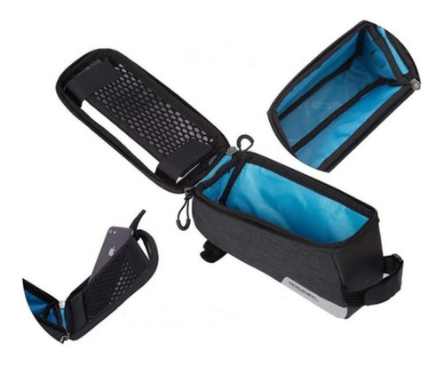 Imagen 2 de 3 de Bolso Bicicleta Porta Objetos Y Celular Roswheel Ros021