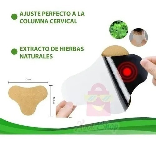 Parche Cómodo Dolor Vértebra Cervicales Cuello 10 Parches