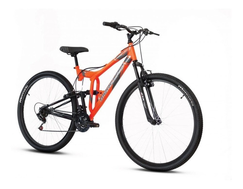 Imagen 2 de 2 de Mountain bike Mercurio Doble Suspensión ZTX DH 2020 R29 18v frenos v-brakes color naranja/negro brillante