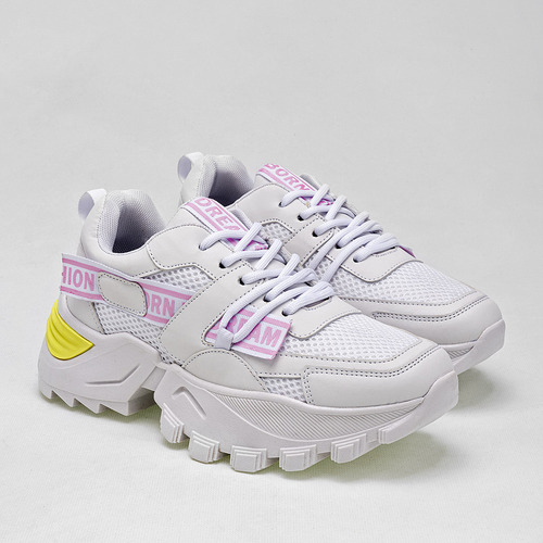 Tenis Mujer Joshua 1130 Blanco Rosa 125-271