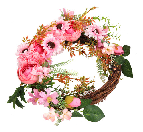 Corona De Flores De Imitación Artificial De Peonía Para CoLG