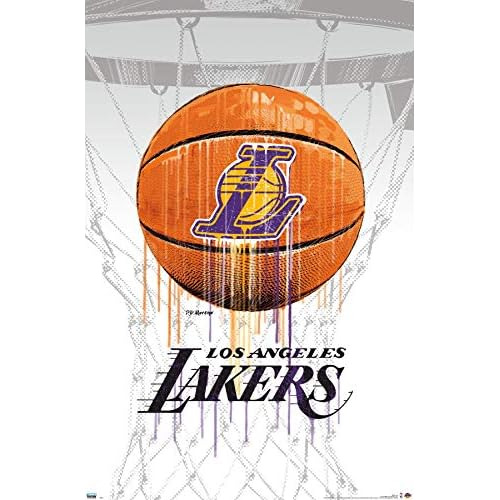 Nba Angeles Lakers Drip Ball 20 Wall Poster, 22.375  X ...