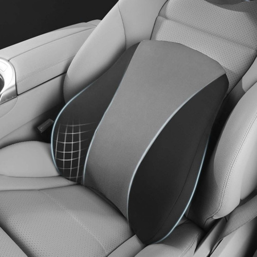 S Espuma Viscoelástica, Almohada De Apoyo Lumbar Gris
