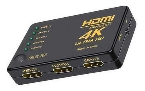 Switch Hdmi 5x1 Splitter Video 4k 2160p 60hz Control Remoto