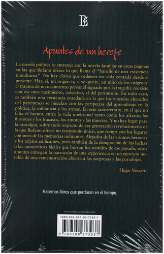 Imagen 2 de 3 de Apuntes De Un Hereje - Bufano - Losada