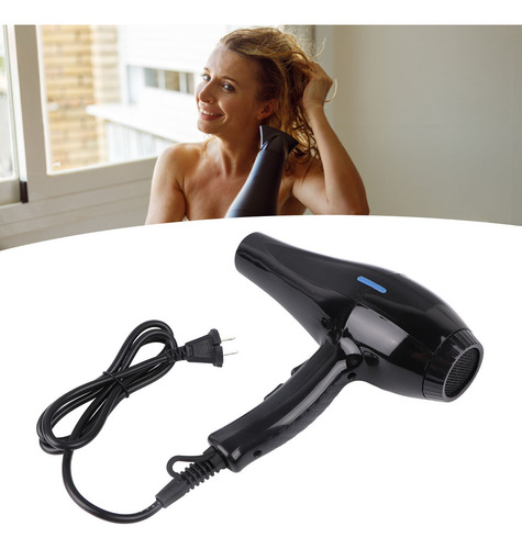 Secador Cabello 3000w Liviano Grande Golpe Aire Frio Re-2003 Color Negro 110v