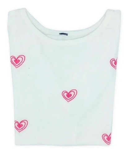 Imagen 6 de 6 de Witty Girls Remera Solo Corazones Only Hearts Nena Ropa