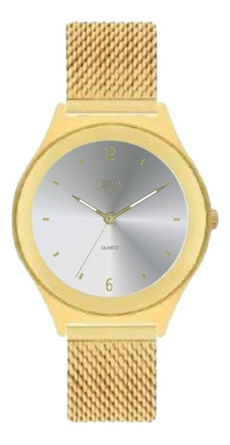 Reloj Mujer Lemon Malla De Metal Dorado Modelo L1600-20