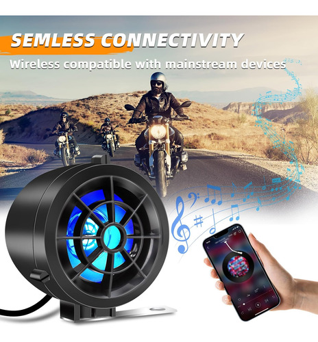 Altavoces De Motocicleta Bluetooth Sistema De Radio Impermea