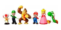 Comprar Figuras Mario Bros 6 Piezas Toad Dk Peach Luigi Yoshi 10$ Gk
