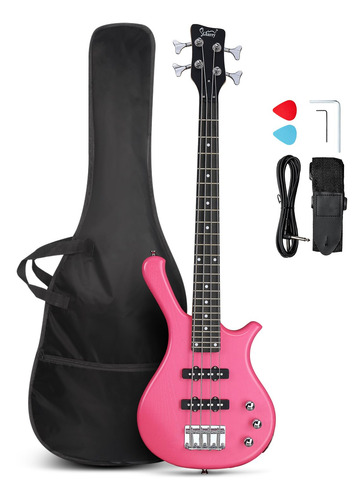 Electric Bass Guitar Glarry 4 String Beginner 91cm W/ Kit