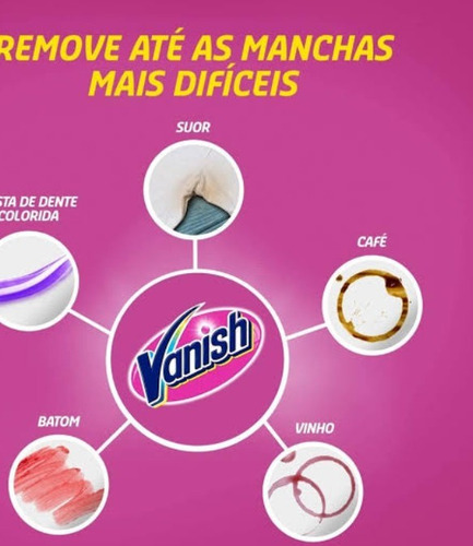 Tira Manchas De Roupas Vansih Líquido 1,2l C/ 10 Unidades