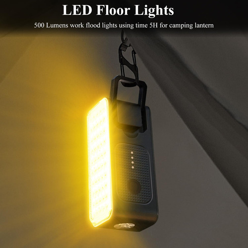 Luz De Trabajo Recargable, Linterna Led Portátil Con Rompeve