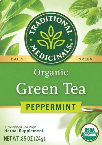 Te Verde Organico Con Menta Peppermint 16 Sobres Se