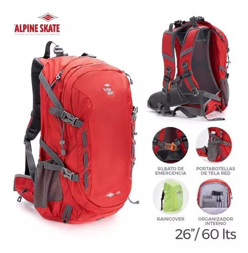 Mochila Trekking Alpine Skate 50 Litros Viaje Funda