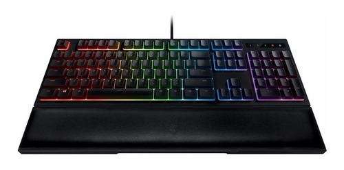 Teclado gamer Razer Ornata Chroma QWERTY español España color negro con luz RGB