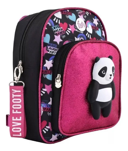 Mochila Footy Glitter C/ Squishy Unicornio Panda Niña El Rey