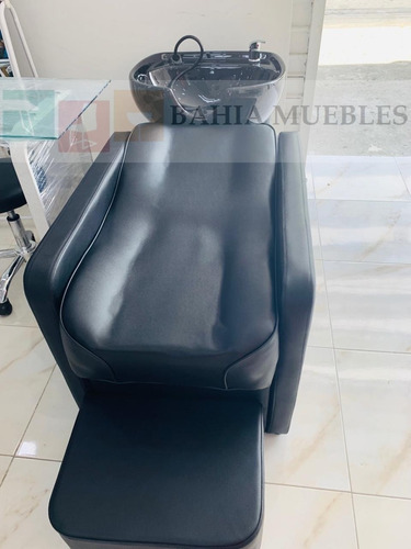 Mueble Lavacabeza Lavapelo Negro Peluquería