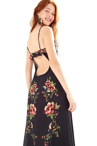 Vestido longo sale floral tukanas
