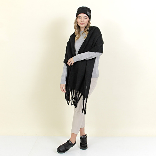 Bufandon Nube Negro Mummaaccesorios Negro Nube Unico
