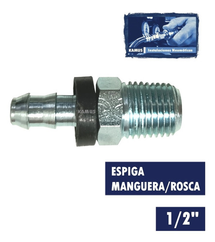 Espiga Manguera 1/2 A Rosca 1/2 Niple Conexion De Aire