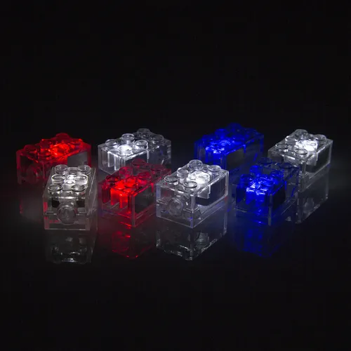 Bloques De Construcción Iluminados, Juego De 8 Unidades, Scs