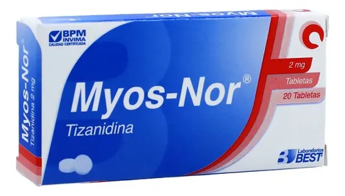 Myos-nor Tizanidina 2mg C*20 Tabletas