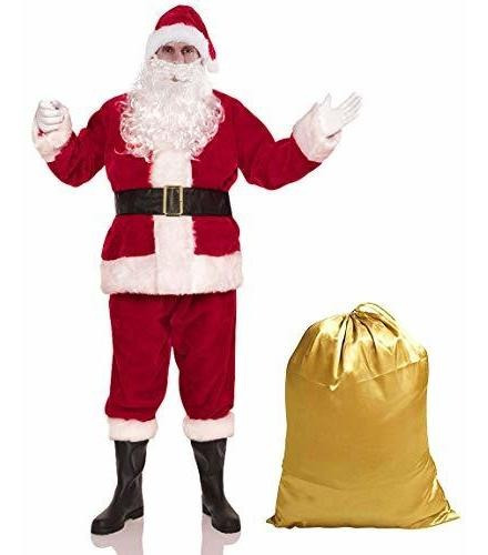 Disfraz Hombre - Traje De Papá Noel Para Hombre, Traje De Na