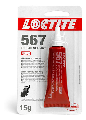 Veda Rosca 567 Alta Resistência 15g Loctite 