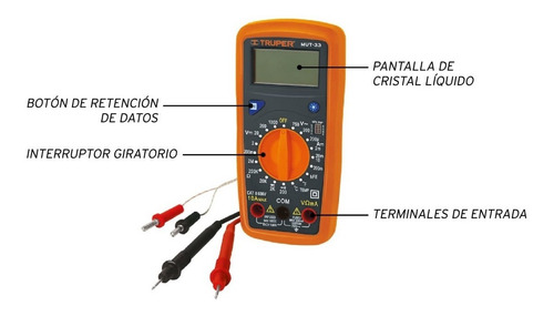 Tester Multimetro Digital 10 A Profesional Truper 10401