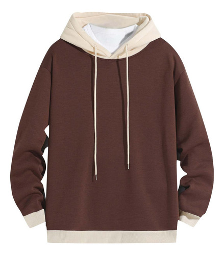 Sudadera Con Capucha De Manga Larga Transpirable Con Bloques