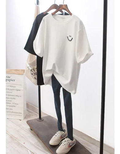 Camiseta Holgada Con Estampado De Poliamida Y Spandex Para M