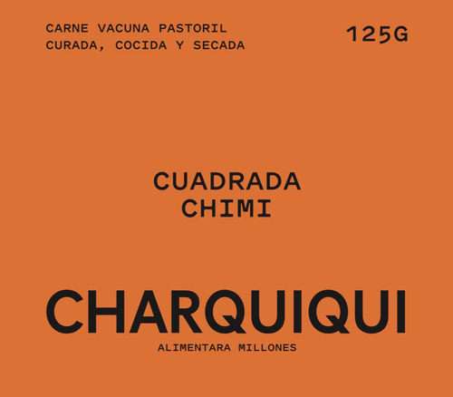Charquiqui 125g A Granel Novillo Chimi Picante Cuadrada