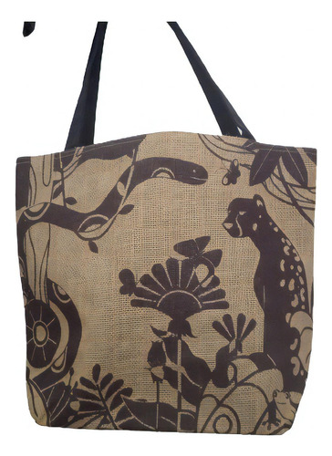 Bolsa Ecologica De Dama Estilo Tote Color Marrón Claro