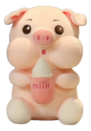 Peluche De Cerdito Con Tetero, Puerquito Kawaii Con Biberón