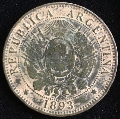 Argentina, 2 Centavos, 1893. #34. Mb