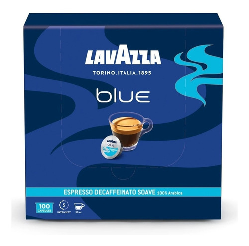 Capsulas De Cafe Lavazza Blue Decaffeinato 8gr X100