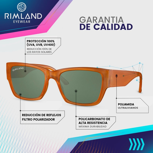 Imagen 6 de 8 de Anteojos De Sol Rimland Rush Caramelo