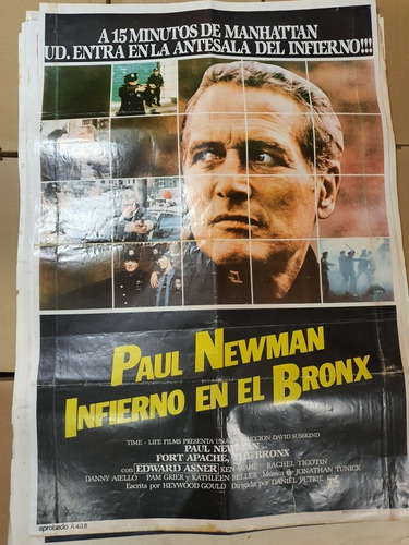 Afiche Cine Original-1473-infierno En El Bronx- Paul Newman