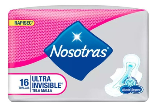 Toallas Nosotras Ultra Invisible Tela Malla 16 Un