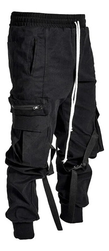 Pantalones Tipo Harén Tipo Cargo Con Bolsillo Lateral Para H