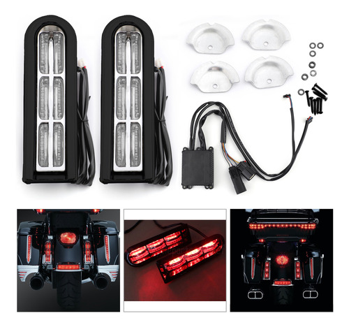 Luces De Soporte Con Insertos Led Para Harley Touring Electr