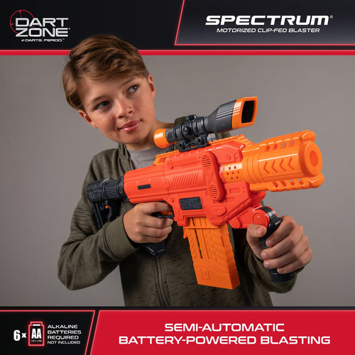 Dart Blaster Dart Zone Spectrum Motorizado Con Clip Y Dardos